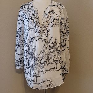 Diane von furstenberg silk blouse size 10